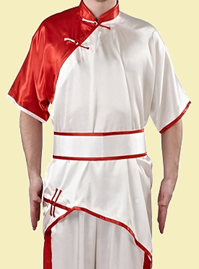 Inclined-lapel Dual-color Kung Fu Shirt (CM)