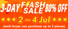 3-Day FLASH SALE 80% OFF
