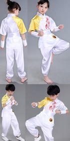 Kid's Dragon Embroidery Kung Fu Uniform with Sash (RM)