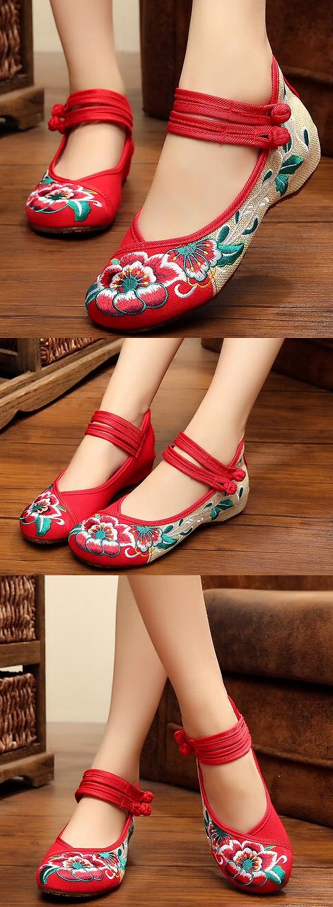 Low heel floral shoes cheap