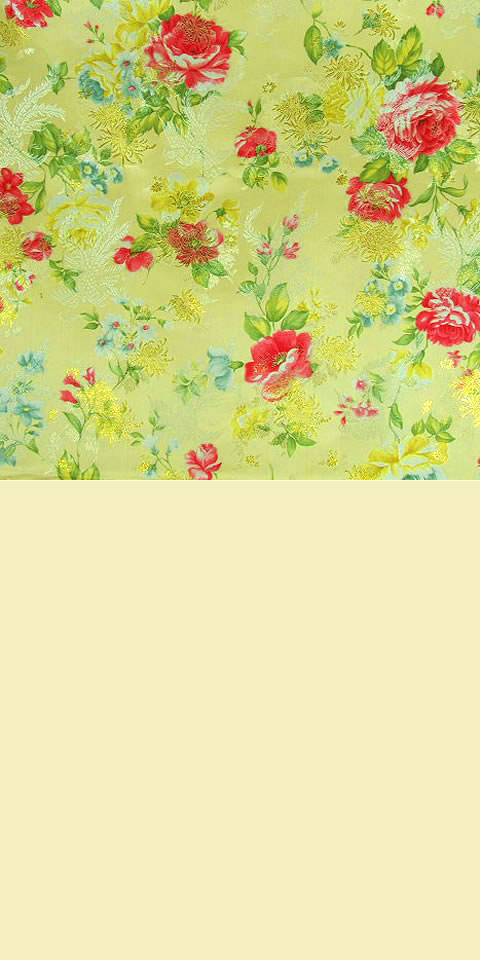 Fabric - Camellia & Small Phoenix Brocade