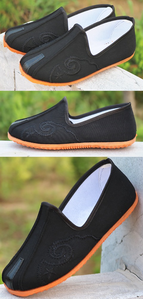 Boy's Double Girder Cloth Shoes w/ Cloud Hook Patterns