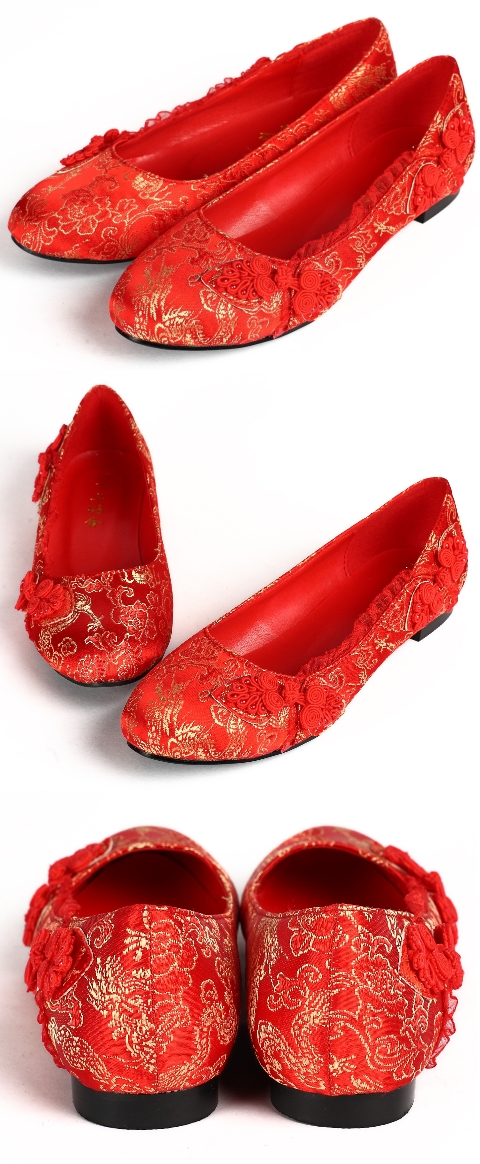 Flat Heel Calabash Knot Shoes