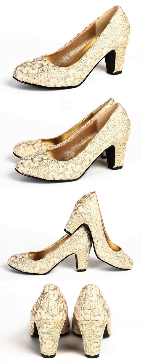 High Heel Lace Vamp Shoes
