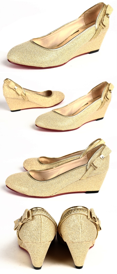 Mid Height Wedge Heel Shoes