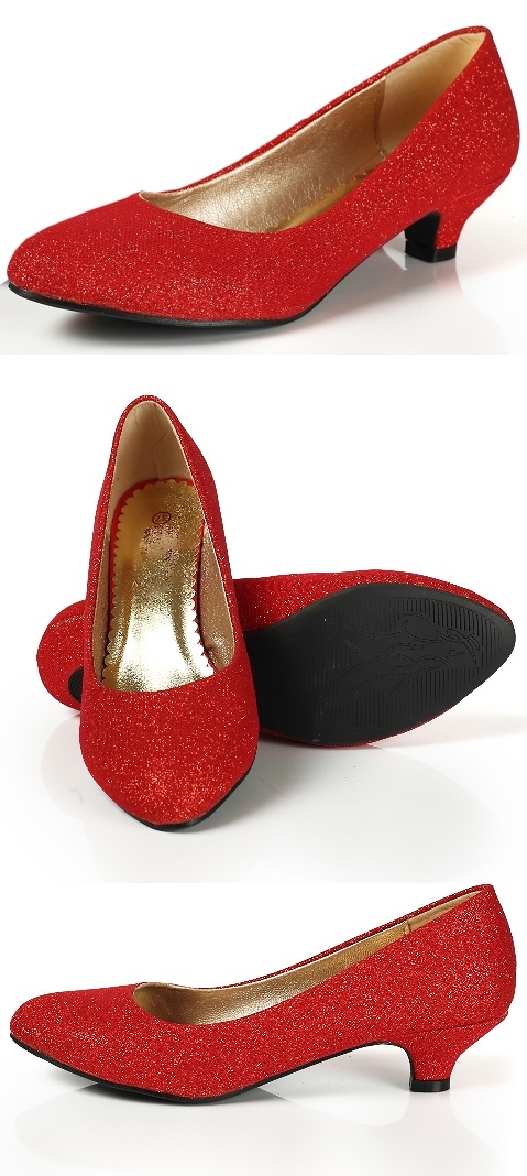 Low Heel Twinkle Vamp Shoes