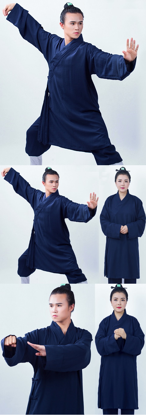 Wudang Taoist Mid-length Open-cuff Robe (RM)
