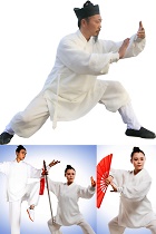 Wudang Taoist Bamboo Linen Binding-cuff Short Robe Suit (RM)