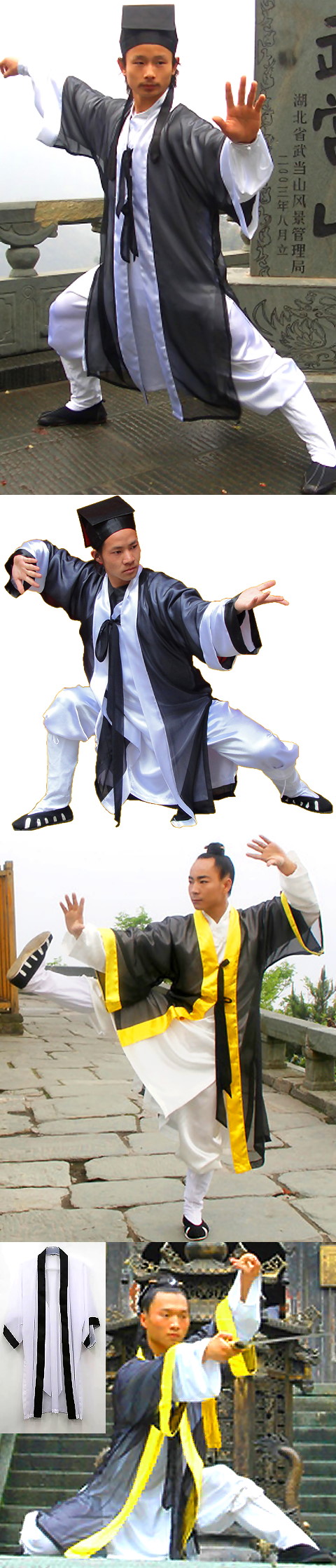 Wudang Taoist Gauze Manteau (dual-color) (RM)