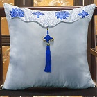 Chinese Ethnic Embroidery Tassel Cushion Cover