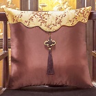 Chinese Ethnic Embroidery Tassel Cushion Cover