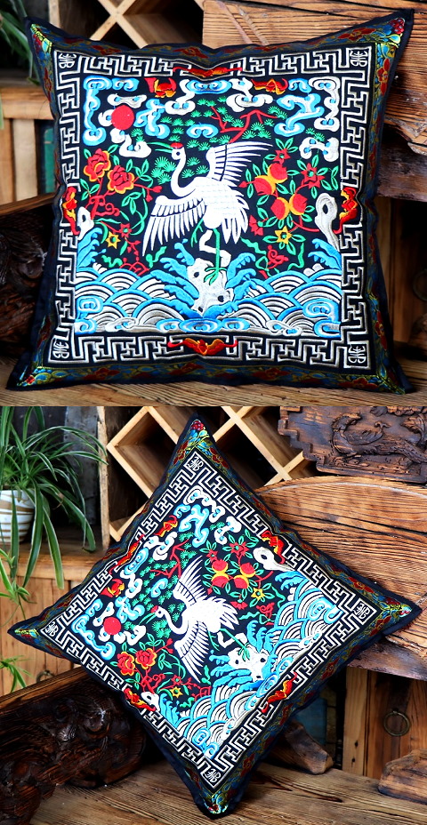 Chinese Ethnic Embroidery Cushion Cover