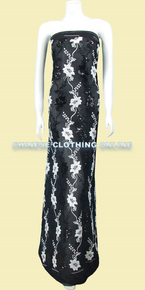 Fabric - See-through Embroidery Gauze (Black)