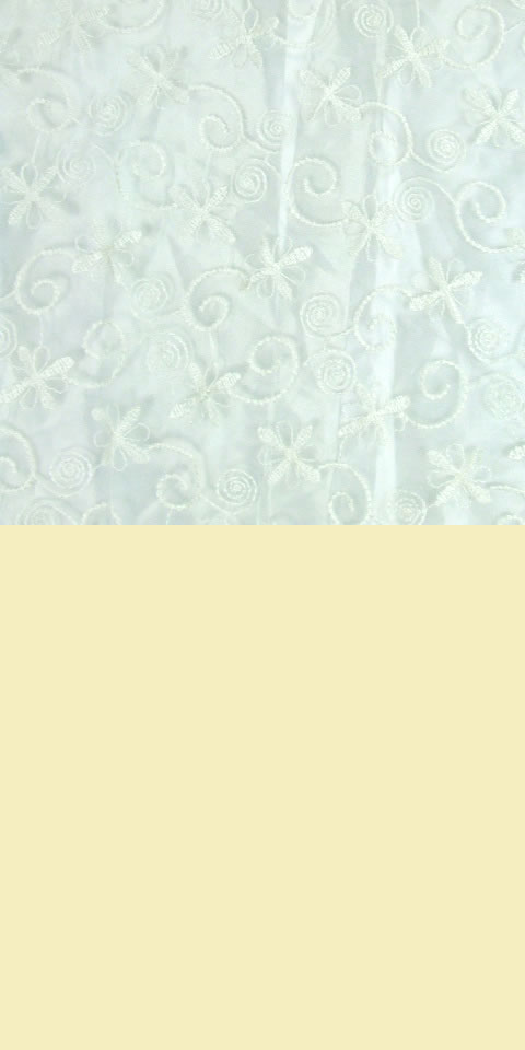 Fabric - See-through Embroidery Gauze (White)