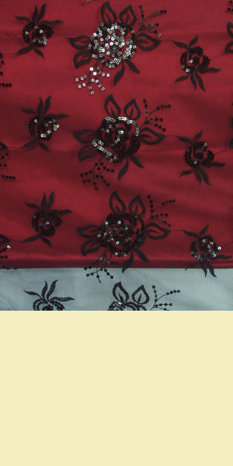 Fabric - See-through Embroidery Gauze (Black)
