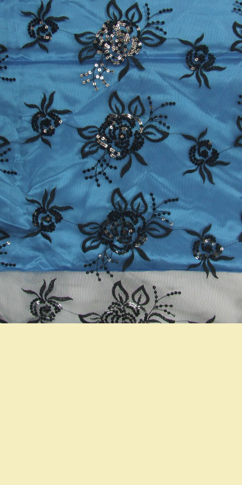 Fabric - See-through Embroidery Gauze (Black)