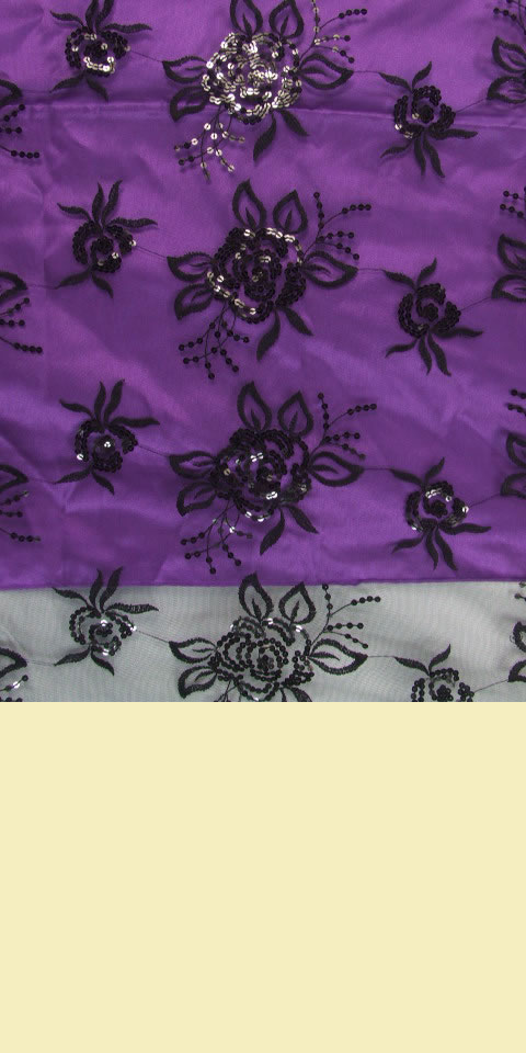 Fabric - See-through Embroidery Gauze (Black)