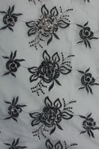 Fabric - See-through Embroidery Gauze (Black)