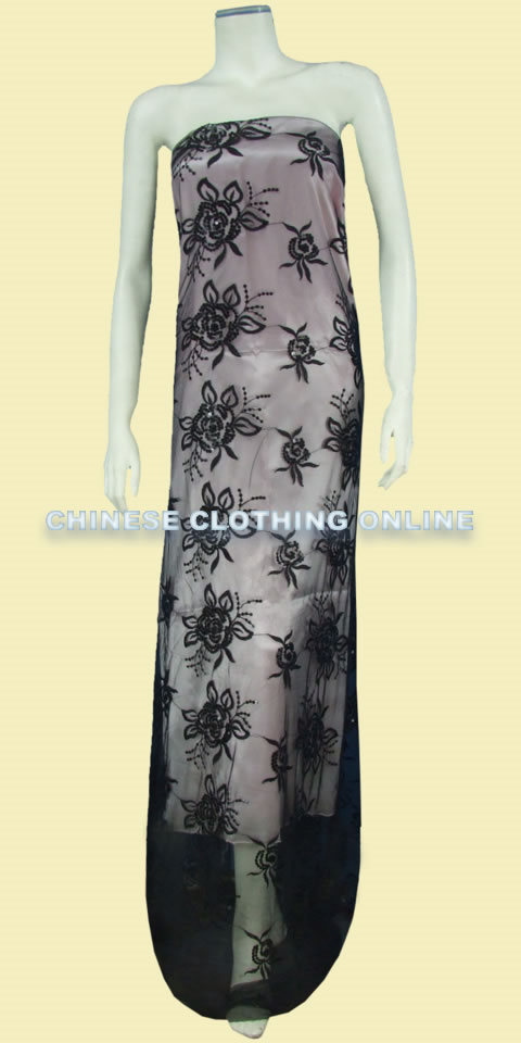 Fabric - See-through Embroidery Gauze (Black)