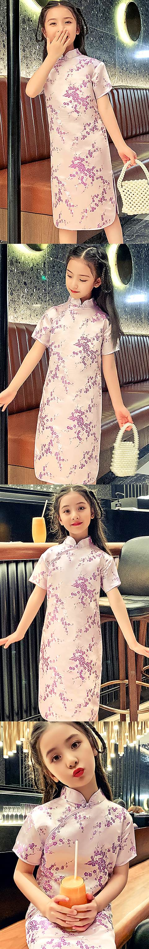 Girl's Plumb Blossoms Cheongsam Dress (RM)