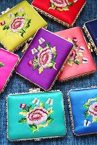 Mudan Peony Embroidery Compact Mirror (Multi-color)