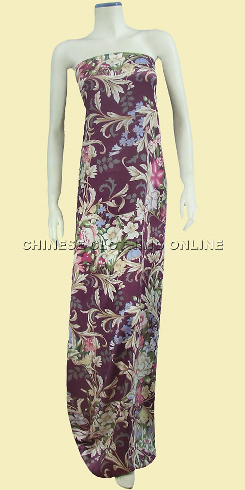 Fabric - Floral Imitation Silk (Multicolor)