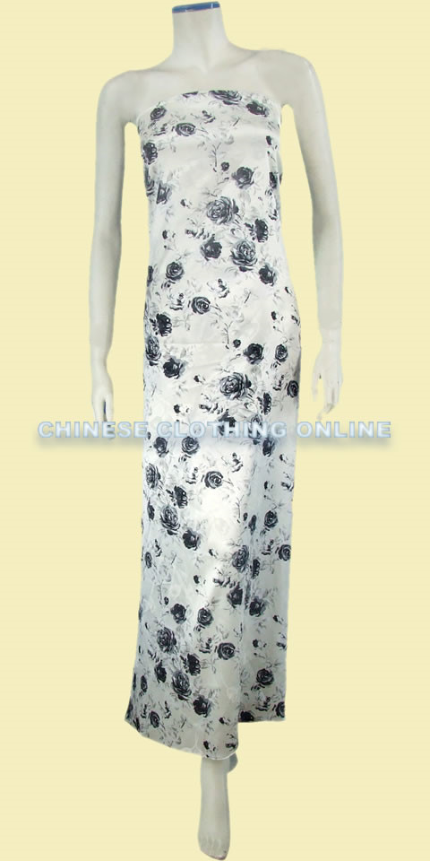 Fabric - Floral Imitation Silk (Multicolor)