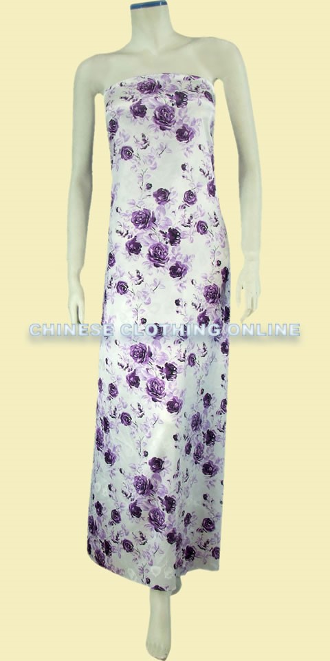Fabric - Floral Imitation Silk (Multicolor)