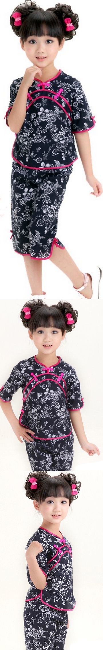 Girl's Floral Mandarin Suit (RM)