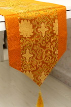 Chinese Ethnic Lotus Embroidery Table Runner (RM)