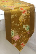 Chinese Ethnic Longevity & Chrysanthemum Embroidery Table Runner (RM)