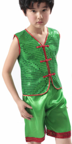 Kid's Paillette Kung Fu Vest Suit (RM)
