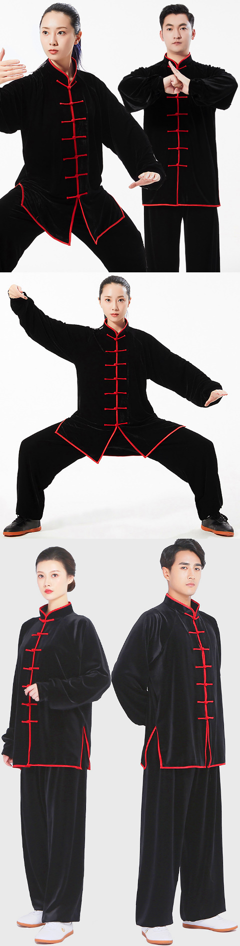 Professional Taichi Kungfu Uniform with Pants - Velvet (RM)