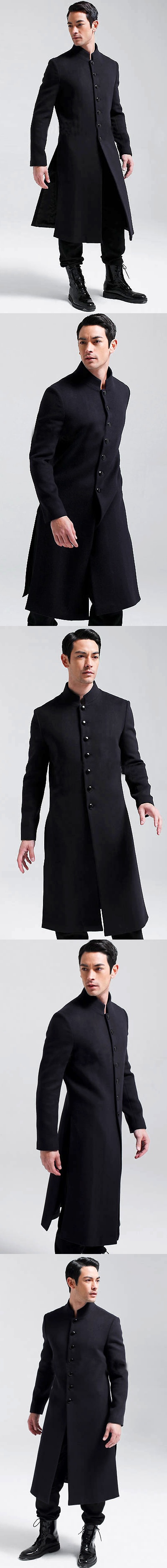Standing Collar Long Coat (CM)