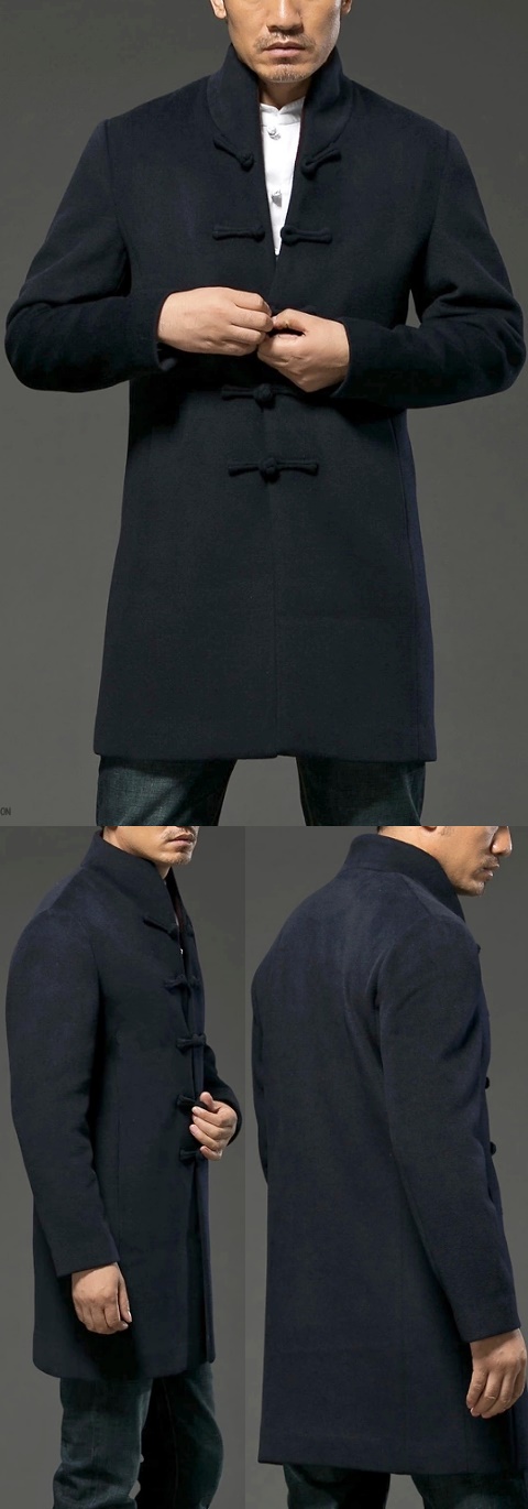 Standing Collar Long Coat (CM)