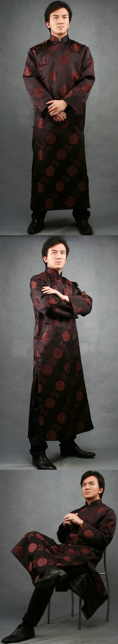 Mandarin Jacquard Robe (CM)