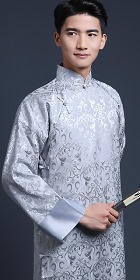 Jacquard Mandarin Robe w/Folding Cuffs (RM/CM)