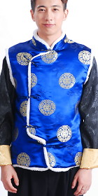 Batting Vest with Faux Fur Trimming (Ready-Made)