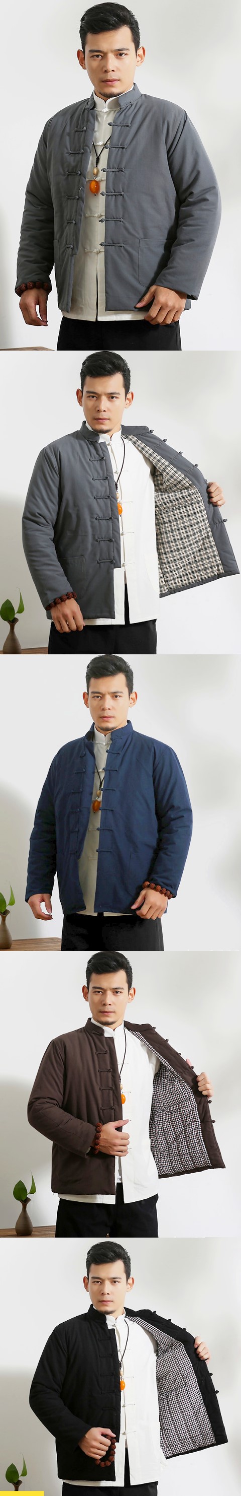 Mandarin Coarse Cotton Wadded Jacket (RM)