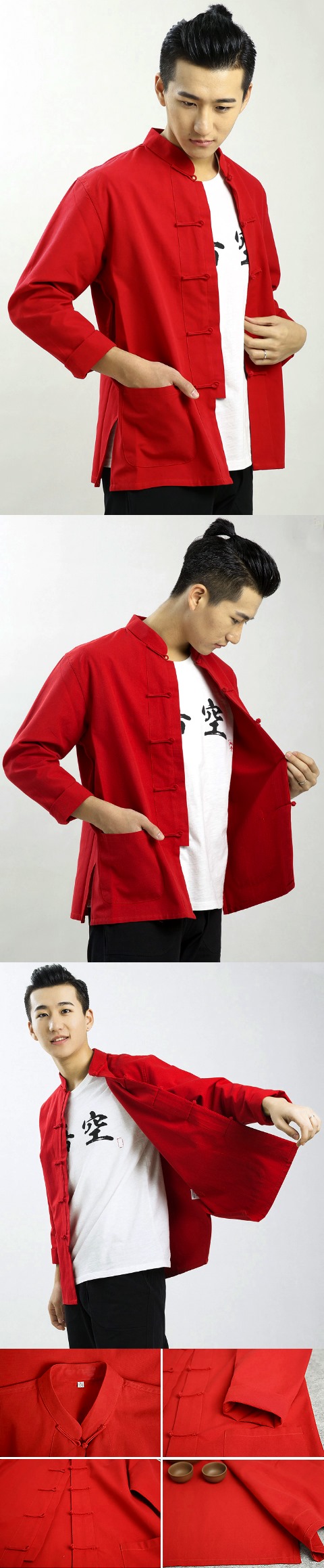 Mandarin Plain Cotton Shirt (RM)