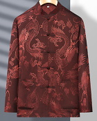 Shadow Dragon Jacquard Mandarin Shirt (RM)
