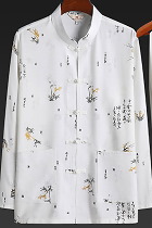Bamboo Linen Long-sleeve Mandarin Shirt (RM)