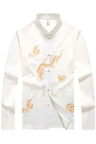 Mandarin Dragon Embroidery Long-sleeve Shirt (RM)