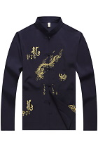 Mandarin Dragon Embroidery Long-sleeve Shirt (RM)