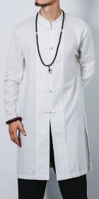 Extra Long-length Cotton Linen Mandarin Top (RM/CM)