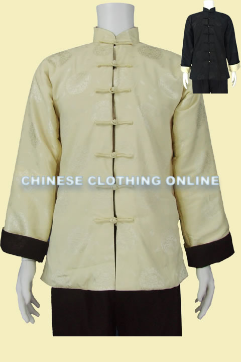 Mandarin Reversible Jacquard Jacket w/ Folding Cuffs (CM)