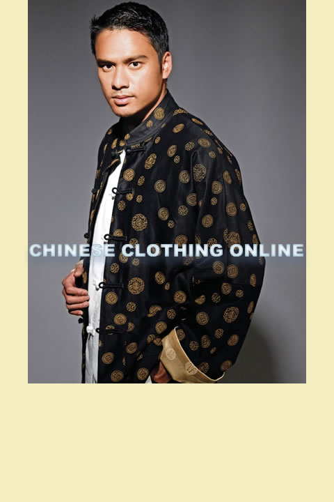 Mandarin Reversible Jacquard Jacket w/ Folding Cuffs (CM)