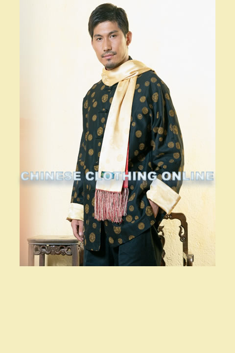 Mandarin Reversible Jacquard Jacket w/ Folding Cuffs (CM)