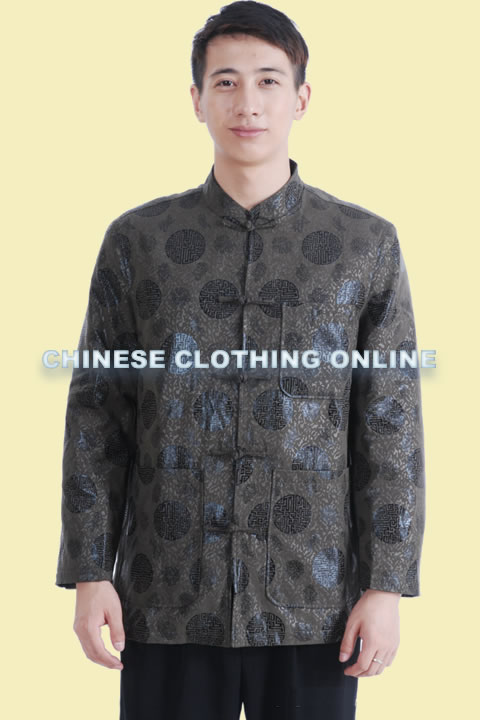 Mandarin Longevity Icons Damask Wadded Coat (RM)