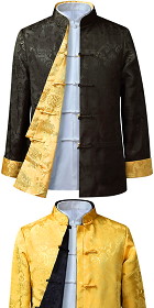 Mandarin Reversible Damask Jacket (RM)